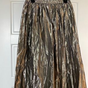 Metallic midi skirt